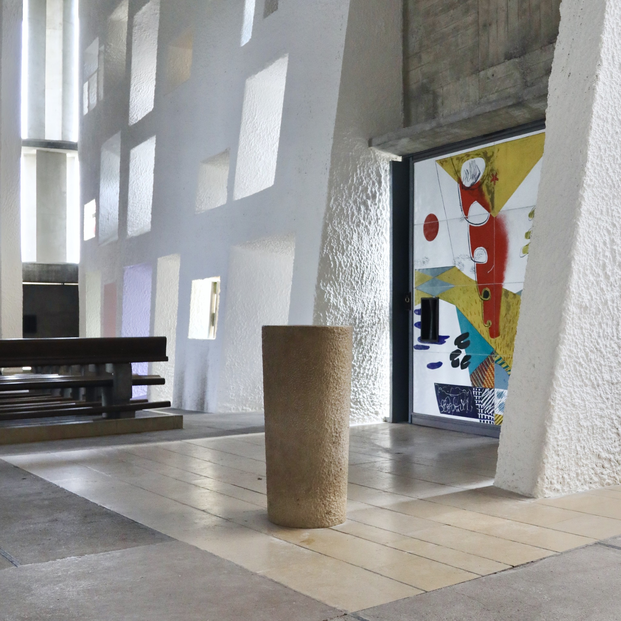 Chapel Ronchamp interior light and walls for architecture travelers